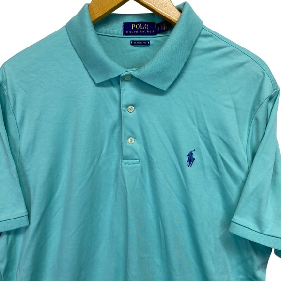 Ralph Lauren Other - Polo Ralph Lauren Classic Fit Polo Shirt Men's L/G Teal Blue Cotton Pony Preppy